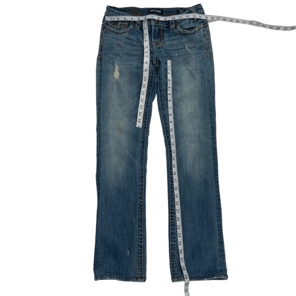 MEK DNM Oaxaca Straight Leg Distressed Jeans Size 27 Women’s - Picture 5 of 6